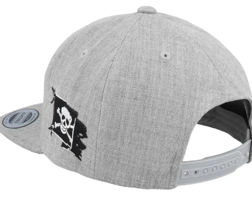 Kids-Iconic Kids Pirate Flag Side Heather Grey Snapback -