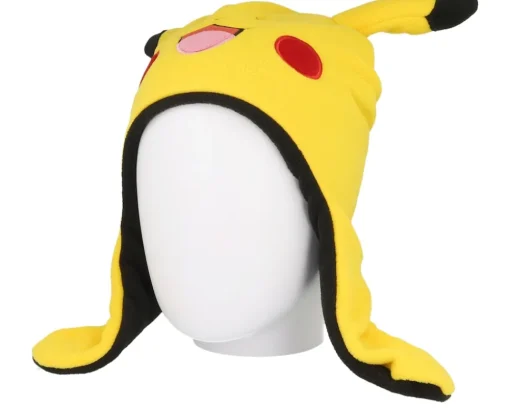 Trapper-Difuzed Kids Pokémon Novelty Pikachu Sherpa Polar Fleece Beanie -