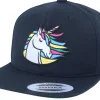 Kids-Unicorns Kids Rainbow Unicorn Black Snapback -