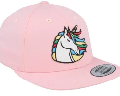 Kids-Unicorns Kids Rainbow Unicorn Patch Pink Snapback -