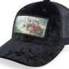 Trucker | Velvet Caps-Calza Pennello Kids Red Tractor Velvet Trucker - Black