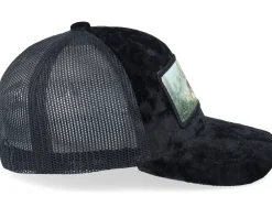 Trucker | Velvet Caps-Calza Pennello Kids Red Tractor Velvet Trucker - Black