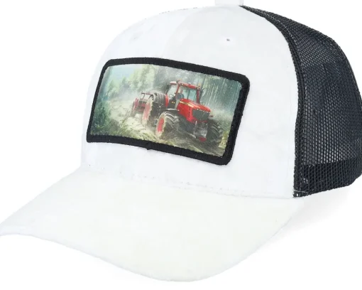 Trucker | Velvet Caps-Calza Pennello Kids Red Tractor Velvet Trucker - Black