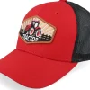 Kids-Kiddo Cap Kids Red Tractor Wide Patch Scarlet/Black Trucker -