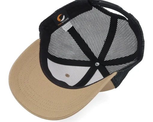 Kids-Kiddo Cap Kids Red Tractor Wide Patch Caramel/Black Trucker -