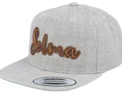 Hot Kiddo Cap Kids Selma Engraved Patch Heather Snapback - Grey