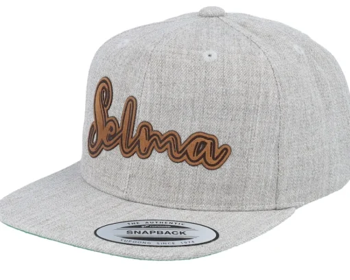 Hot Kiddo Cap Kids Selma Engraved Patch Heather Snapback - Grey
