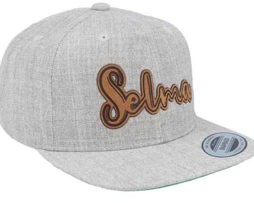 Hot Kiddo Cap Kids Selma Engraved Patch Heather Snapback - Grey