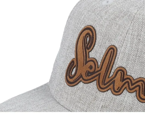 Hot Kiddo Cap Kids Selma Engraved Patch Heather Snapback - Grey