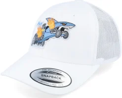 Trucker-Kiddo Cap Kids Shark Drag Car Kids White Trucker -