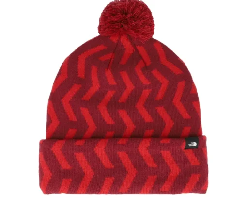 Best The North Face Kids Ski Tuke Red Pom -