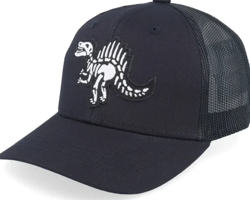 Trucker-Kiddo Cap Kids Spinosaurus Skeleton Patch Trucker - Black
