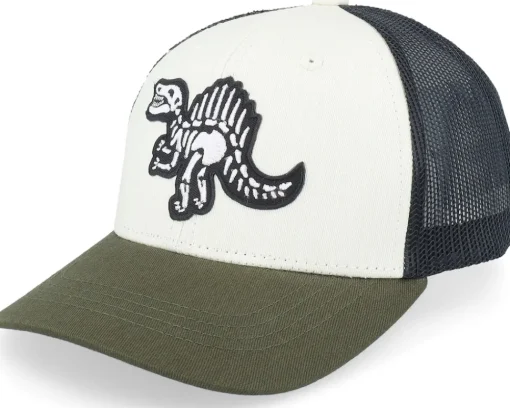 Trucker-Kiddo Cap Kids Spinosaurus Skeleton Patch Trucker - Black