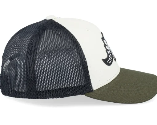 Kids-Kiddo Cap Kids Stegosaurus Skeleton Ivory/Black/Dark Mesh -