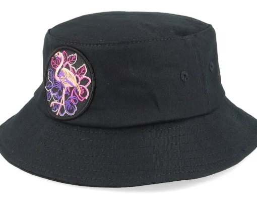 Fashion Kiddo Cap Kids Summer Flamingo Black Bucket -