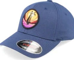 Sale Kiddo Cap Kids Summer Sail Boat Ship Navy Flexfit -