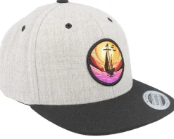 Snapback-Kiddo Cap Kids Summer Sail Boat Ship Heather Grey/Black -