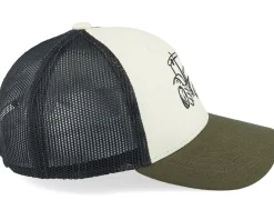 New Kiddo Cap Kids Tractor Outline Ivory/Black/Dark Mash Trucker -