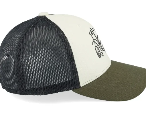 New Kiddo Cap Kids Tractor Outline Ivory/Black/Dark Mash Trucker -