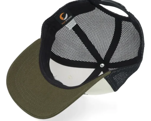 New Kiddo Cap Kids Tractor Outline Ivory/Black/Dark Mash Trucker -