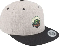 Snapback | Kids-Kiddo Cap Kids Tractor Print Heather Grey Snapback -