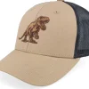 Kids | Trucker-Kiddo Cap Kids T-rex Dino Brown Patch Caramel/Black Trucker -