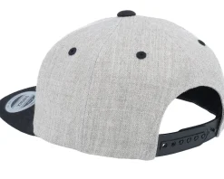 Kids-Kiddo Cap Kids T-rex Dino Brown Patch Heather Grey/Black Snapback -