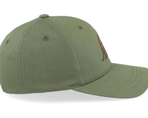 Adjustable-Kiddo Cap Kids T-rex Dino Brown Patch Olive Adjustable -