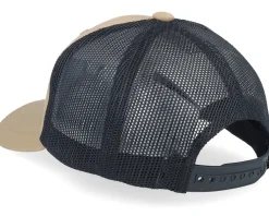 Kids-Kiddo Cap Kids T-rex Dino Caramel/Black Trucker - Beige