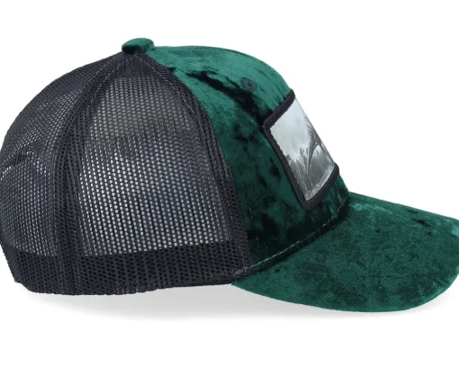 Trucker | Kids-Calza Pennello Kids T-rex Dino Patch Velvet /Black Trucker - Green