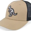 Hot Kiddo Cap Kids T-rex Sceleton Patch Brown/Black Trucker -