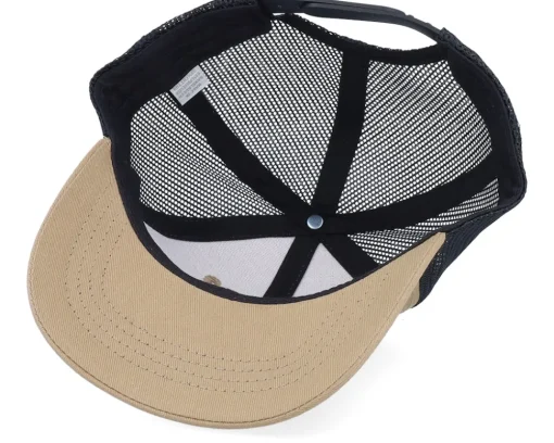 Hot Kiddo Cap Kids T-rex Sceleton Patch Brown/Black Trucker -