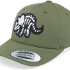 Adjustable | Kids-Kiddo Cap Kids Triceratops Skeleton Patch Olive Adjustable - Green