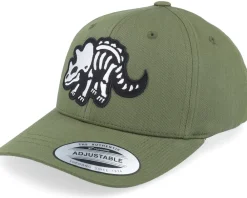 Adjustable | Kids-Kiddo Cap Kids Triceratops Skeleton Patch Olive Adjustable - Green