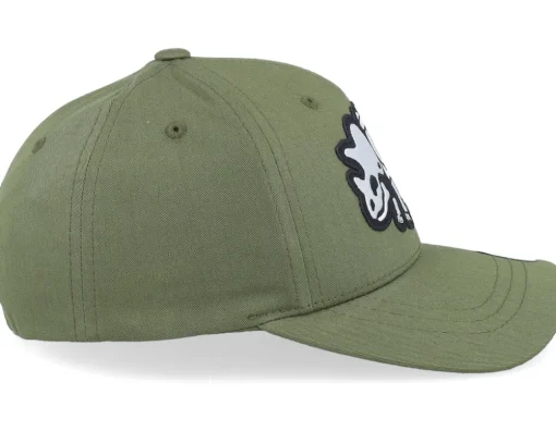 Adjustable | Kids-Kiddo Cap Kids Triceratops Skeleton Patch Olive Adjustable - Green