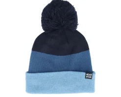 Pom Beanies | Kids-Headster Kids Tricolor True Indigo Toque & Fleece Pom -