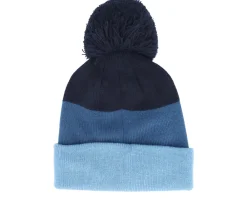 Pom Beanies | Kids-Headster Kids Tricolor True Indigo Toque & Fleece Pom -