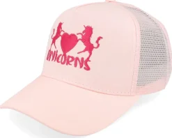 Trucker-Unicorns Kids Heart Pastel /Pastel A-Frame Trucker - Pink