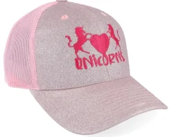 Best Unicorns Kids Heart Glitter/ Trucker - Pink