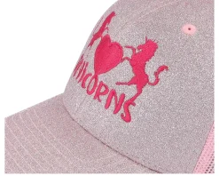 Trucker-Unicorns Kids Heart Glitter/ Trucker - Pink