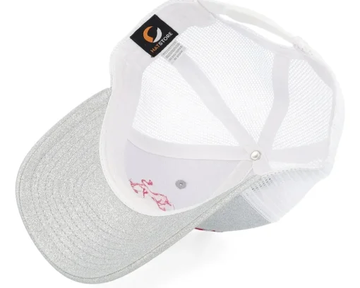 Clearance Unicorns Kids Heart Silver Glitter/White Trucker - Grey