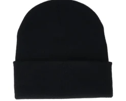 Cuff Beanies | Kids-Kiddo Cap Kids V Letter Patch Black Cuff -