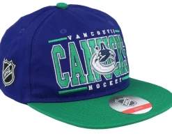 Online Outerstuff Kids Vancouver Canucks Logo Flatbrim Cap /Green Snapback - Blue