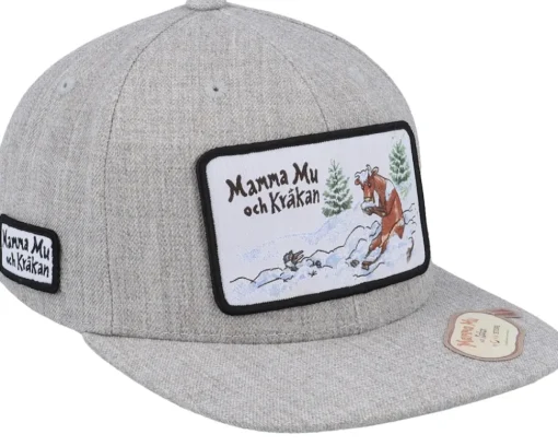Kids-Mamma Mu & Kråkan Kids Vinterlek Grey Snapback -