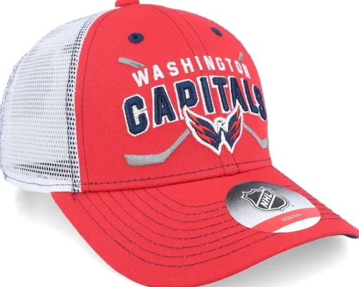 Trucker-Outerstuff Kids Washington Capitals Lockup Meshback /White Trucker - Red