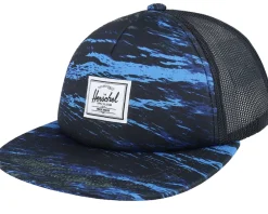 Trucker-Herschel Kids Whaler Mesh Cap Dune Waves Trucker -