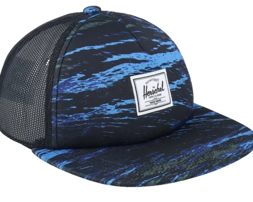 Trucker-Herschel Kids Whaler Mesh Cap Dune Waves Trucker -