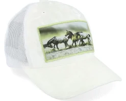 Trucker | Kids-Calza Pennello Kids Wild Horses Velvet Trucker - White