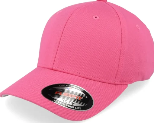 Flexfit | Blanks-Flexfit Kids Wooly Combed Rose Brown - Red
