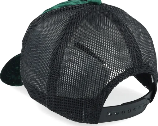 Trucker | Velvet Caps-Iconic Kids Youth Cabriolet Party Velvet /Black - Green